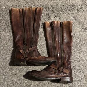 BED|STU Distressed Brown Leather Boots